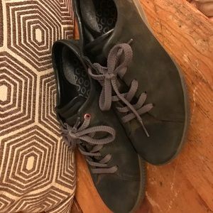 Echo black suede walking shoe/sneaker